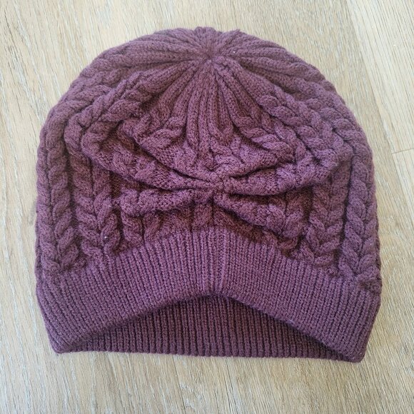 Duluth Trading Co Knit Hat Gathered Slouch Beanie - Picture 2 of 5